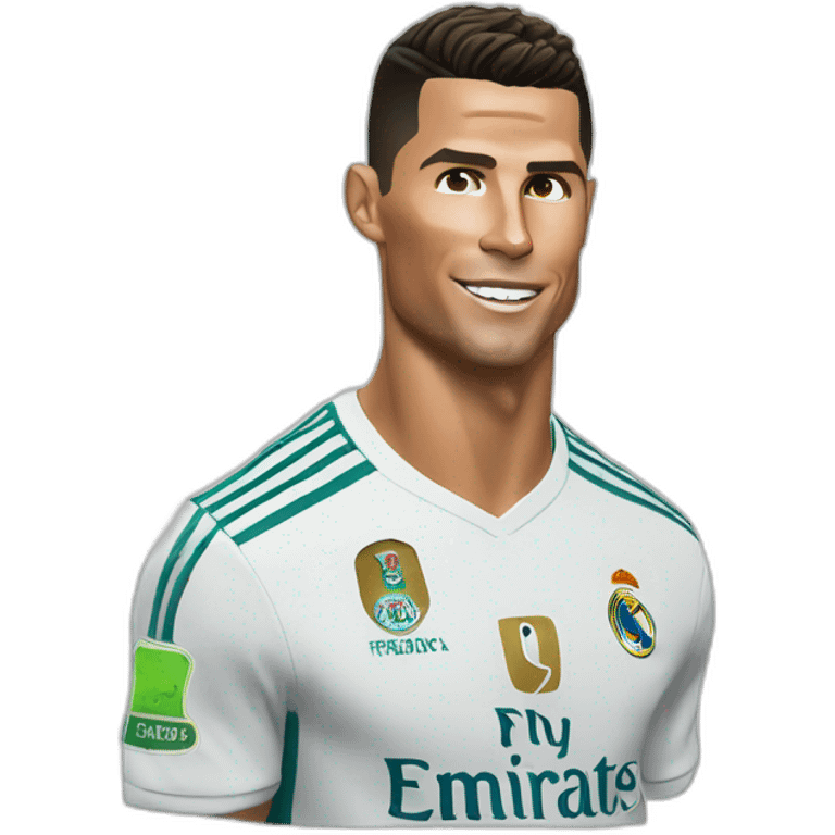 Cristiano Ronaldo doing the siuuuu emoji