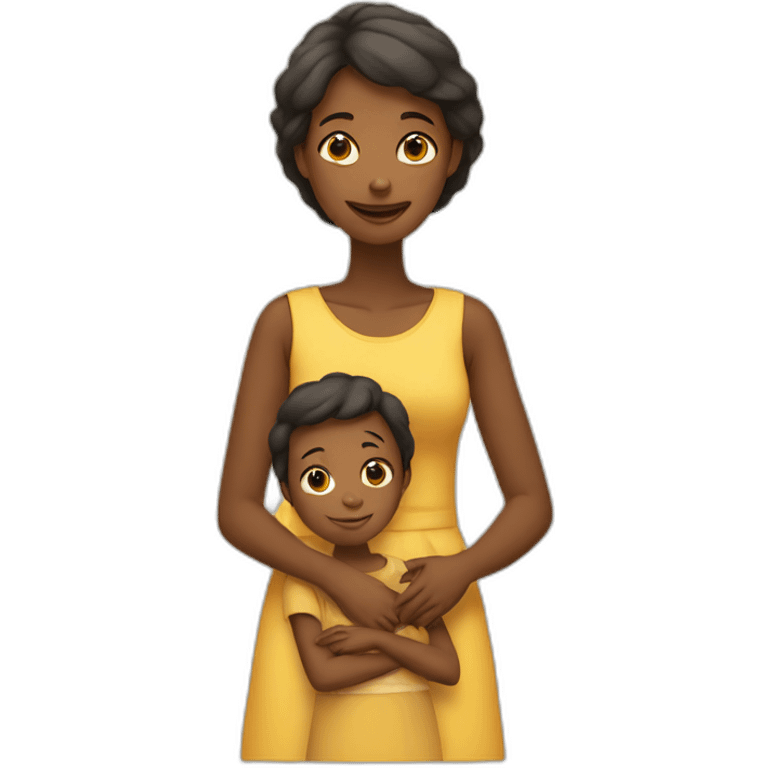 child with village mother  emoji