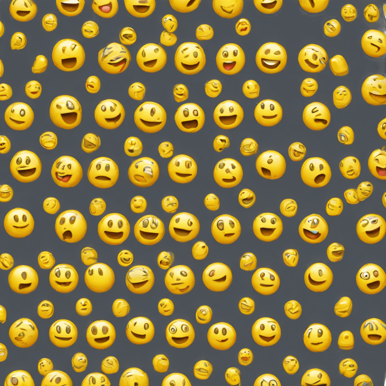 Yellow emoji happy and vinbing to m emoji