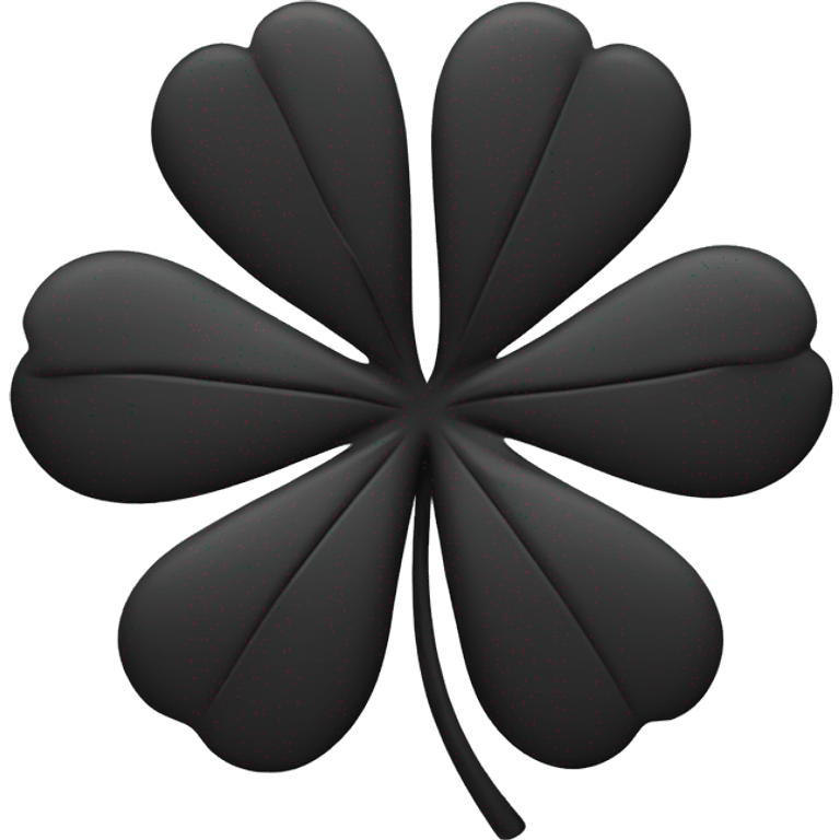 black 5 leaf clover emoji