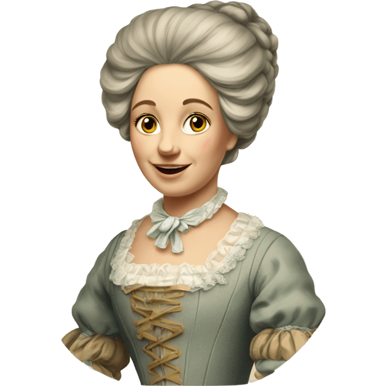 18th century Swiss lady in dress emoji