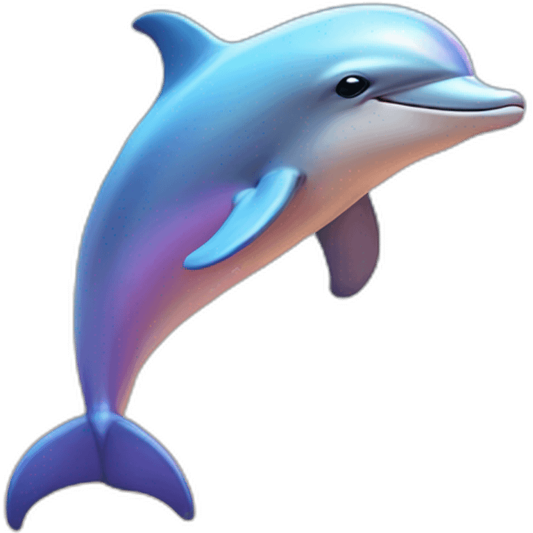 Pastel-gradient-colors-dolphin emoji