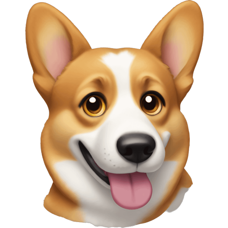 Corgi rolling eyes emoji