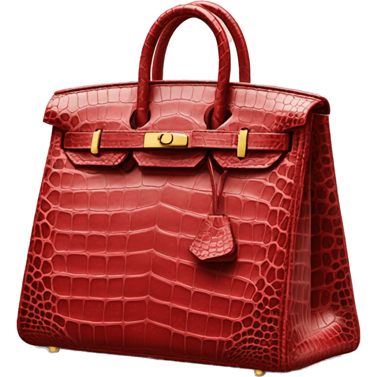 Red crocodile leather birkin emoji