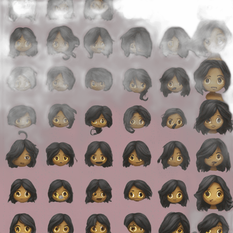 Girl black long hair receive dinero emoji