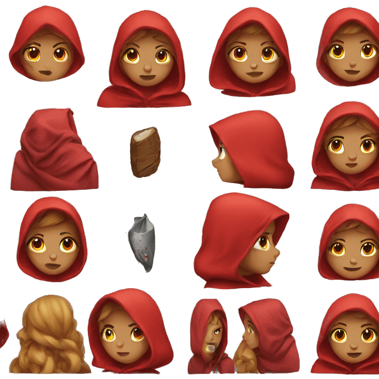 a girl with red hood emoji