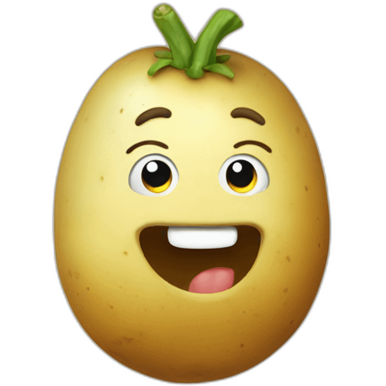 Happy potato emoji