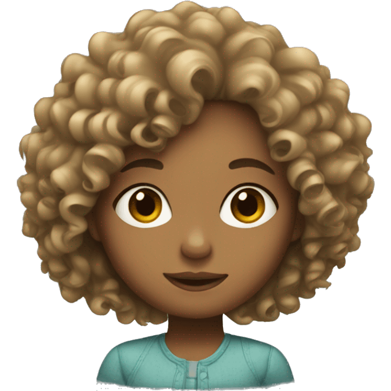 girl with curly hair emoji