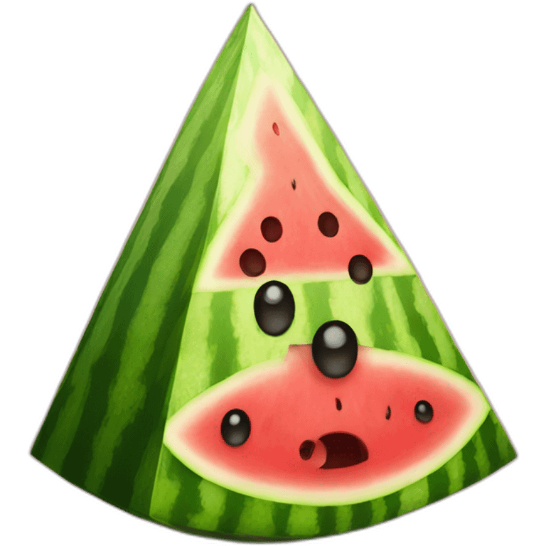 pyramid shaped watermelon emoji