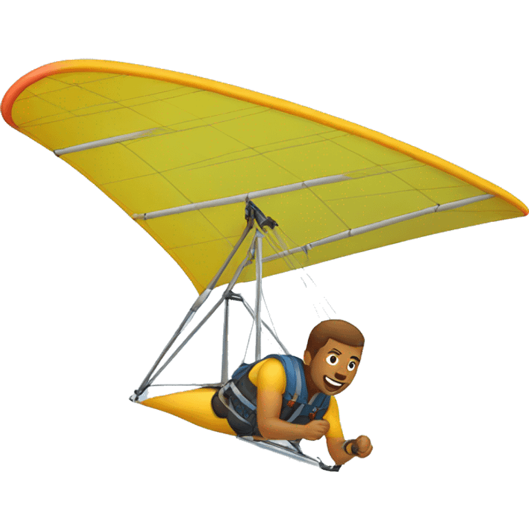 guy using a hang glider emoji