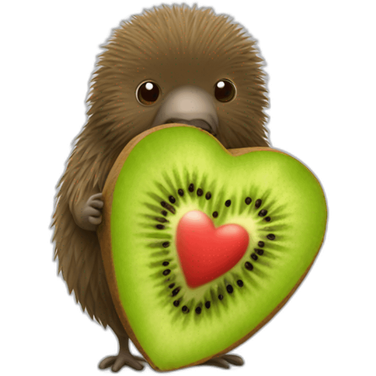 kiwi dentro de un corazón emoji