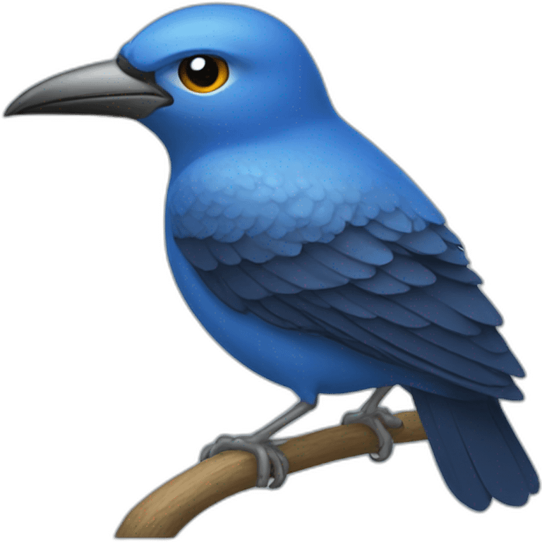 Oiseau bleu emoji