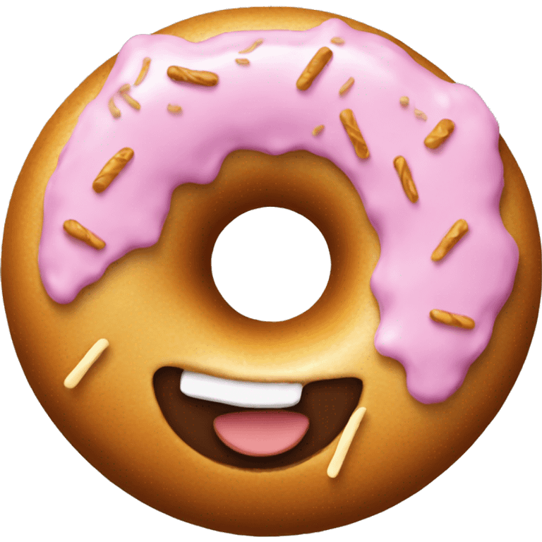 number 1 with donut texture emoji