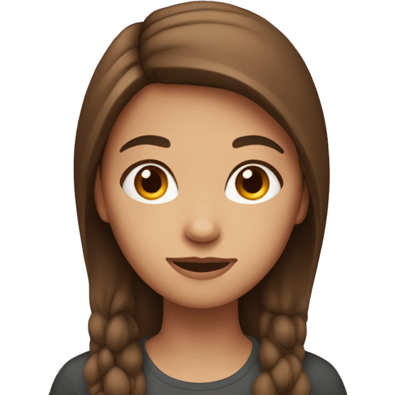 Girl with brown hair  emoji