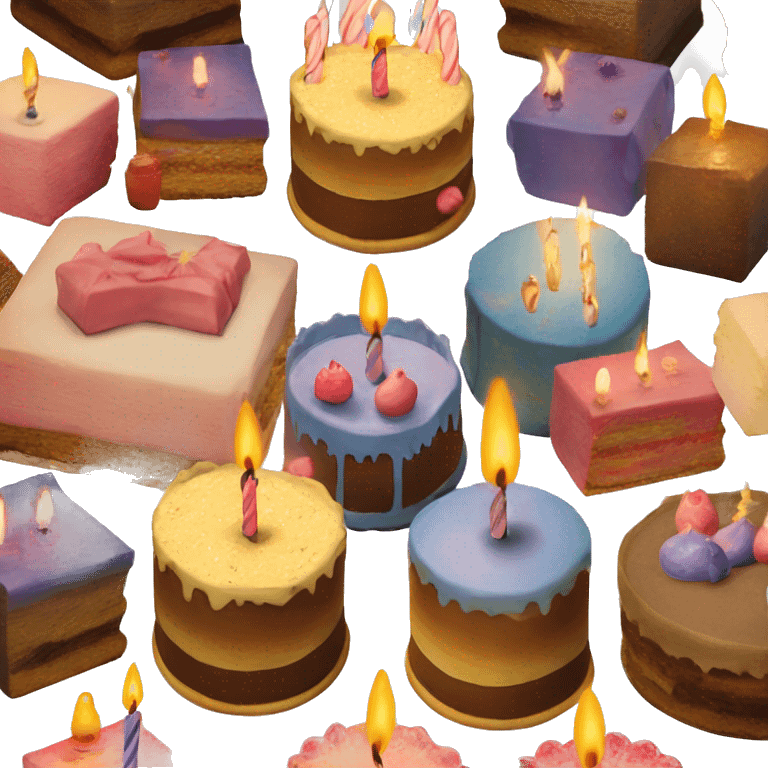 Tarta de cumpleaños con velas 🕯️  emoji