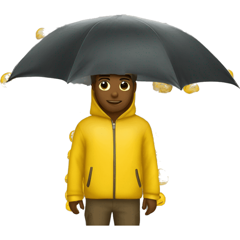 guarda chuva amarelo fechado emoji