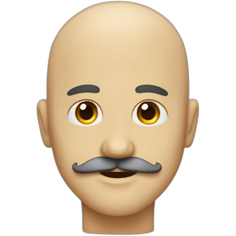 bald men with moustache emoji