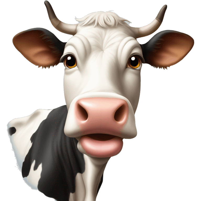 cow blowing a kiss emoji