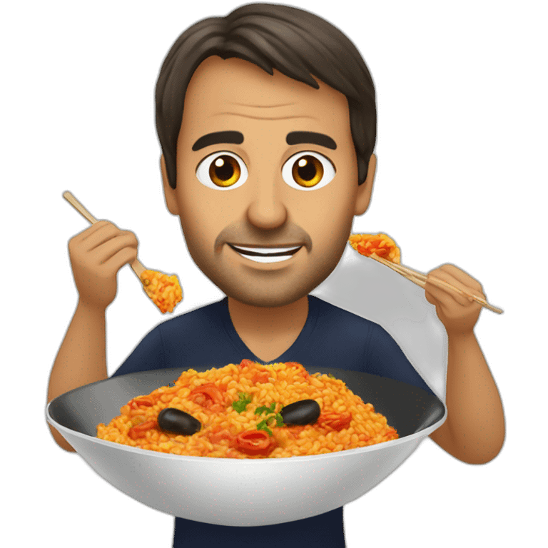 Maldini eating paella emoji