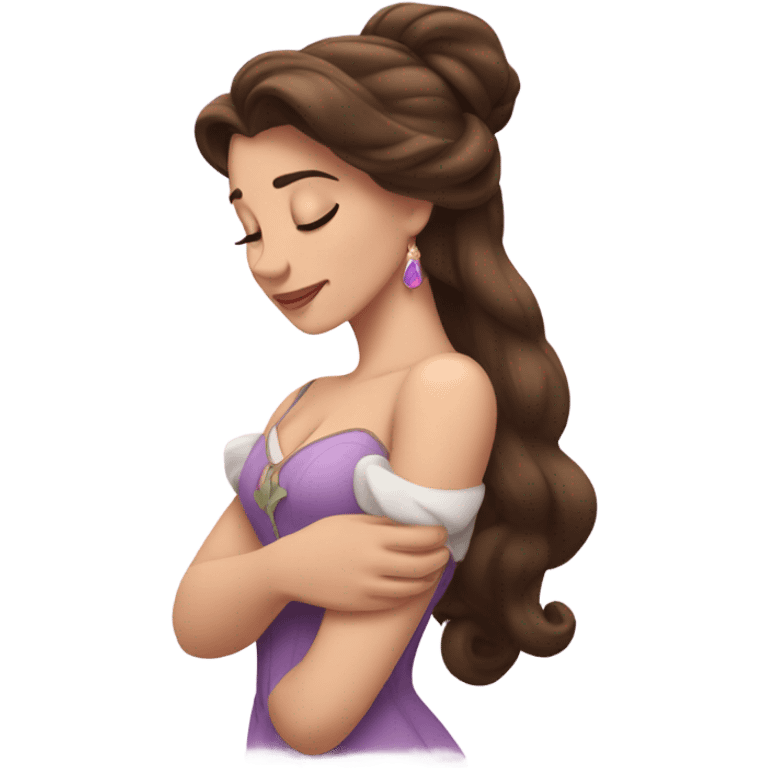 Sleeping brunette beauty princess Disney emoji