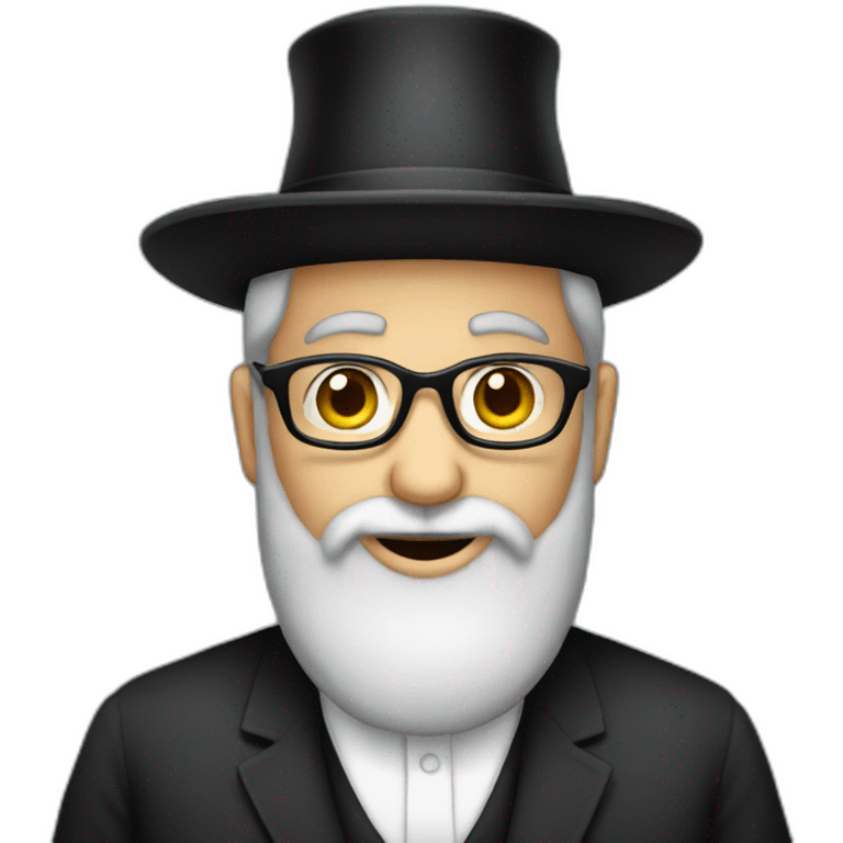 Rabbi with iPhone emoji