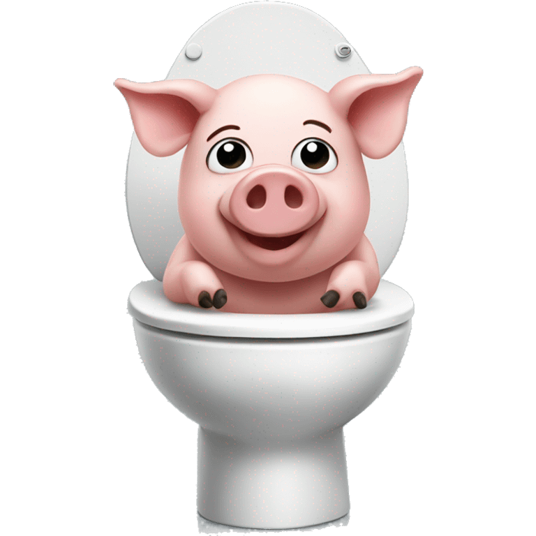 Pig on toilet emoji