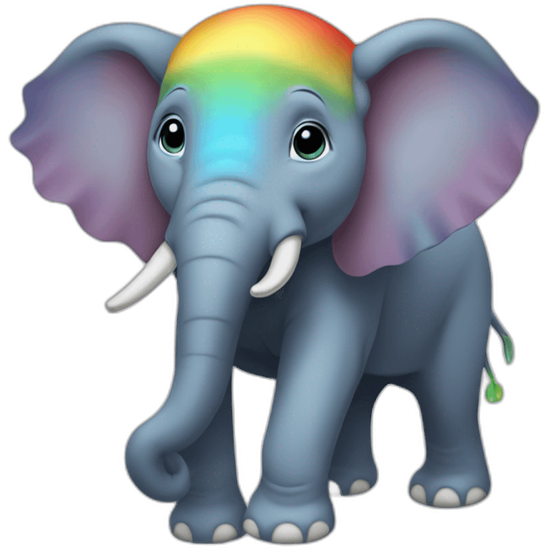 Rainbow éléphant emoji