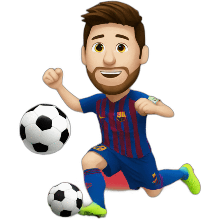 messi scoring a goal emoji