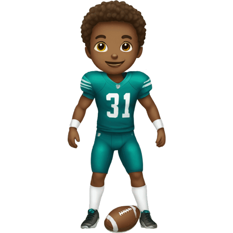 kid paly footbal emoji