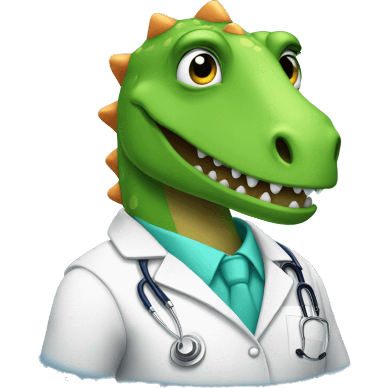 Barnie the dinosaur dressed as a doctor  emoji