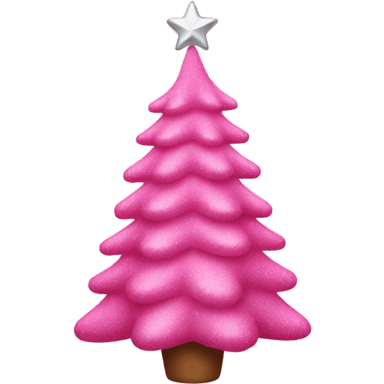 Pink Christmas tree  emoji