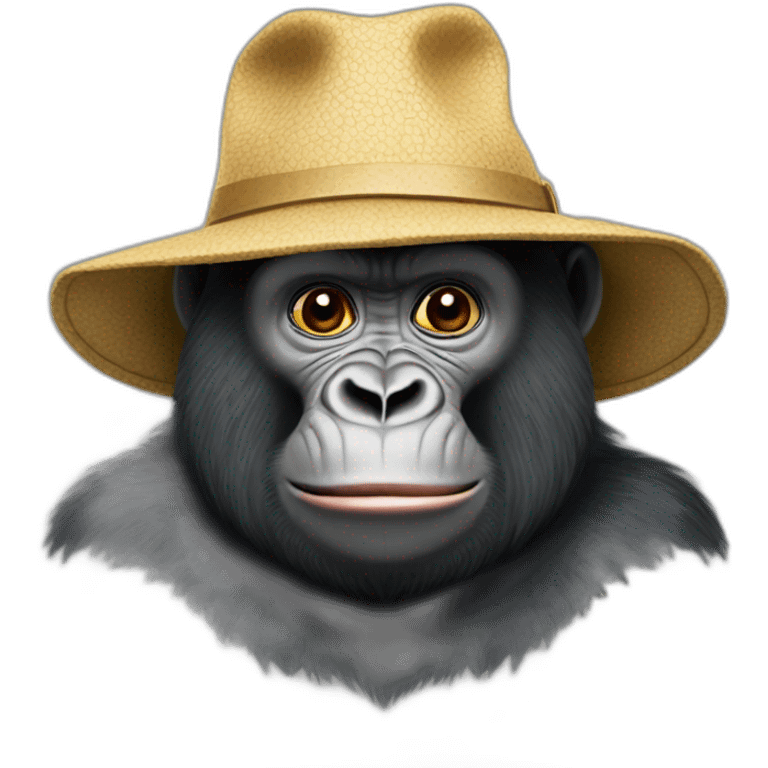 gorrila with hat emoji