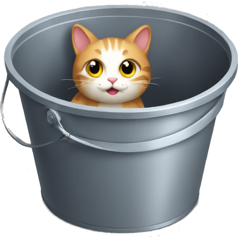 Cat inside a bucket  emoji