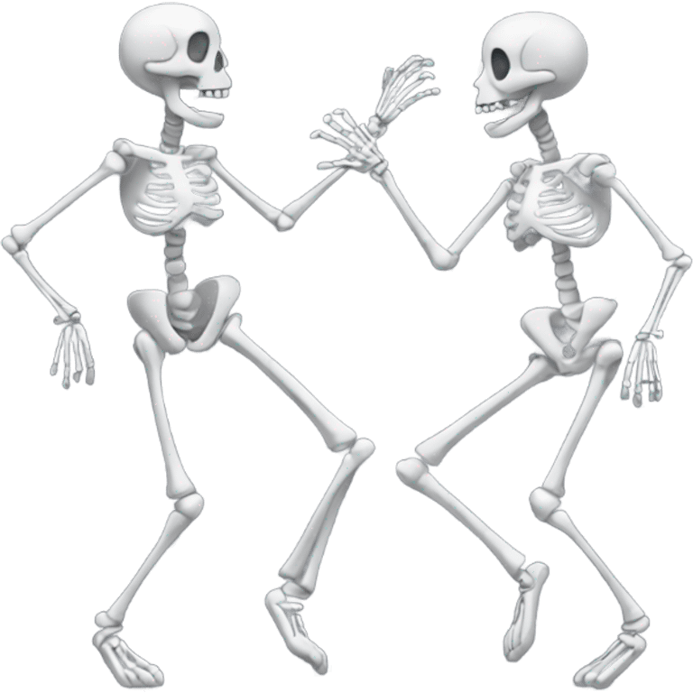 3 dancing skeletons  emoji