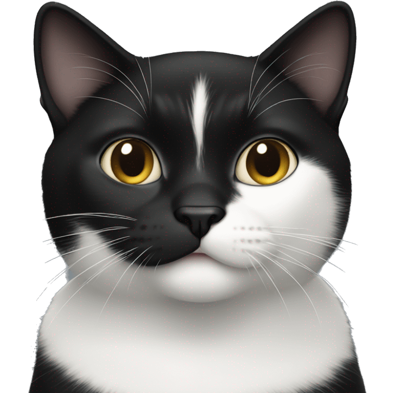 a black and white cat emoji