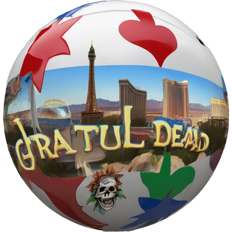 las vegas sphere with Grateful dead symbol emoji