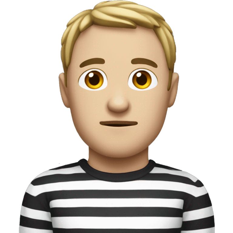 Robber with black and white strip shirt emoji