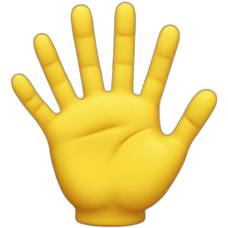 yellow Hand with 6 fingers emoji