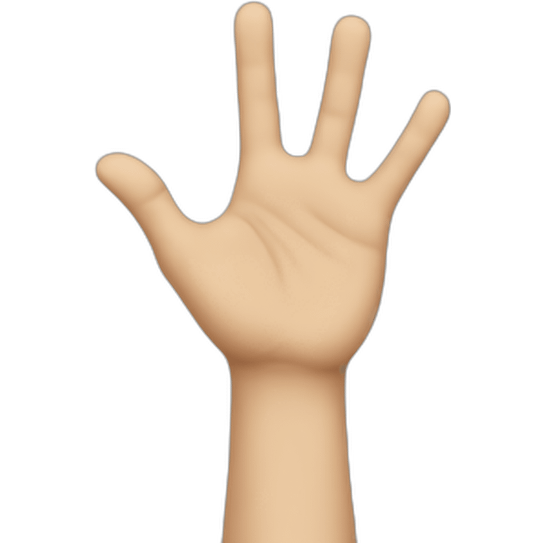 Hand wave emoji