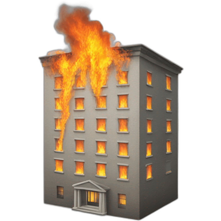 building-on-fire emoji