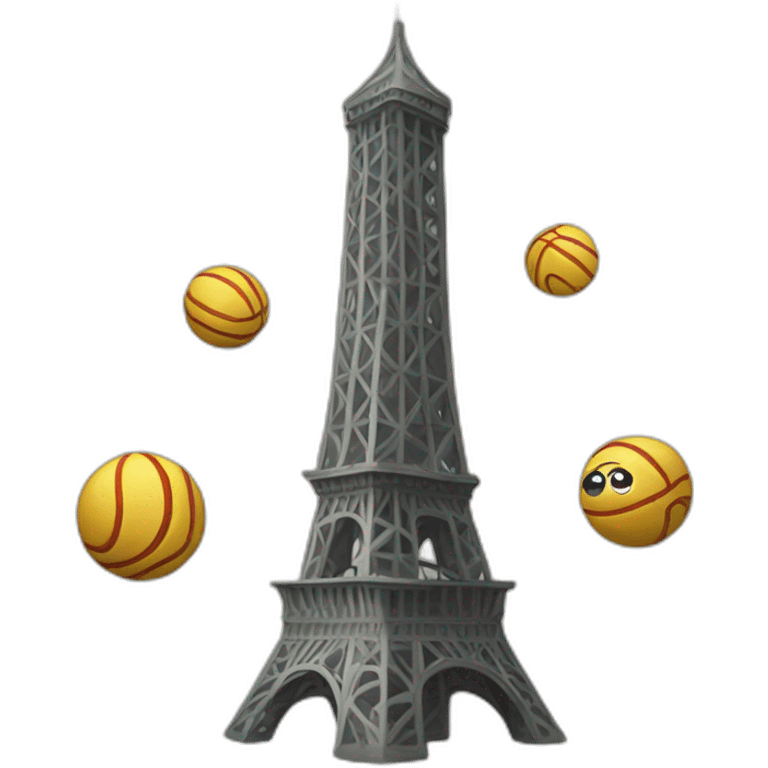 two balls and a tower emoji