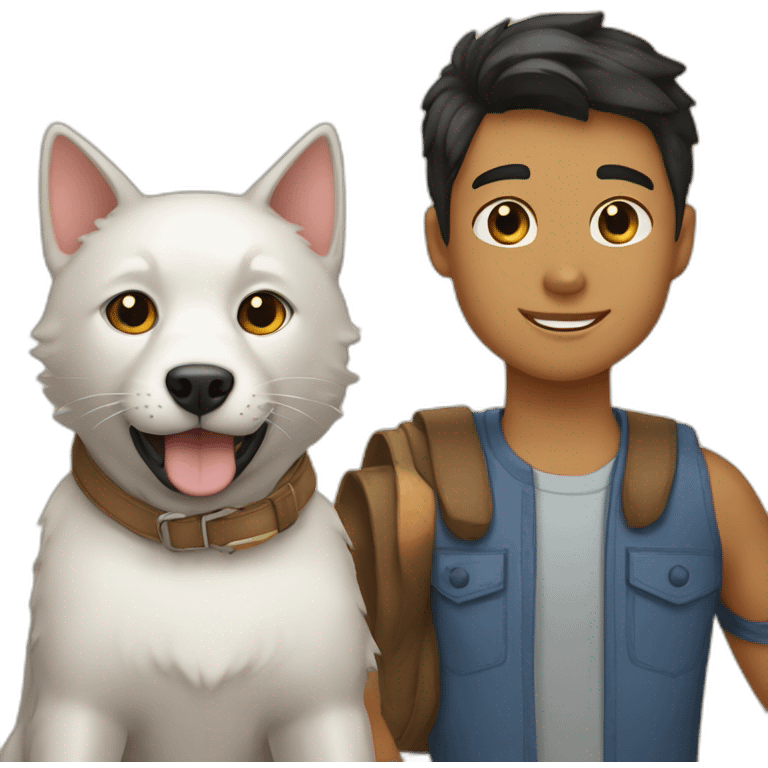 hijo de un gato y perro emoji