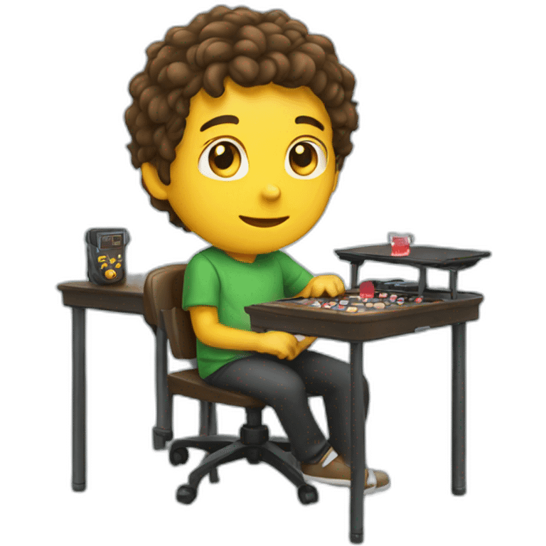 boy with gaming table emoji