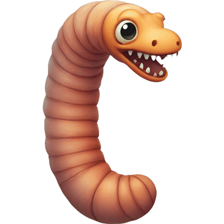 Scary worm emoji