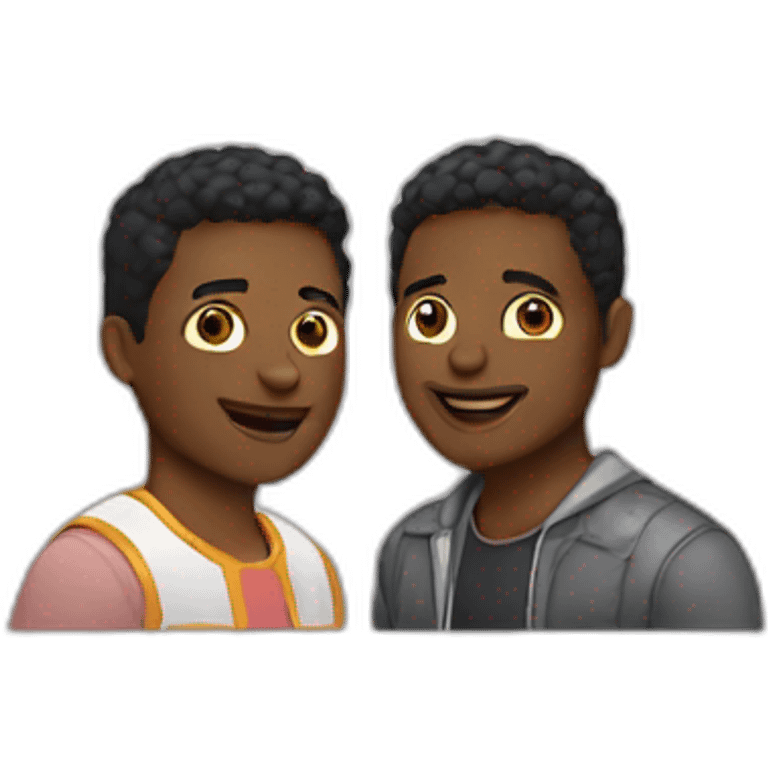 Couple black gay emoji