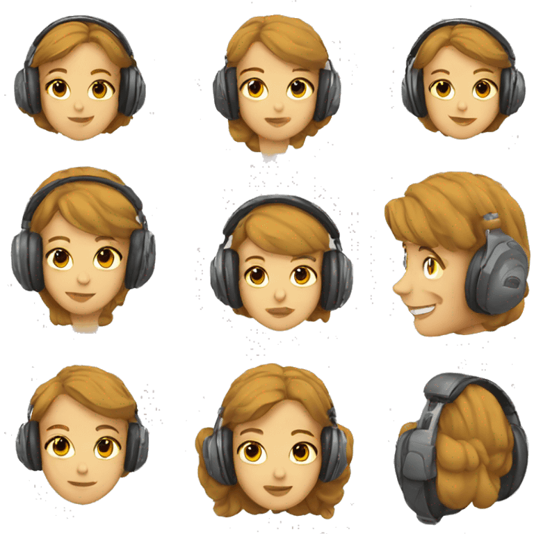 ADOLESCENTE CON CASCOS DE MUSICA emoji