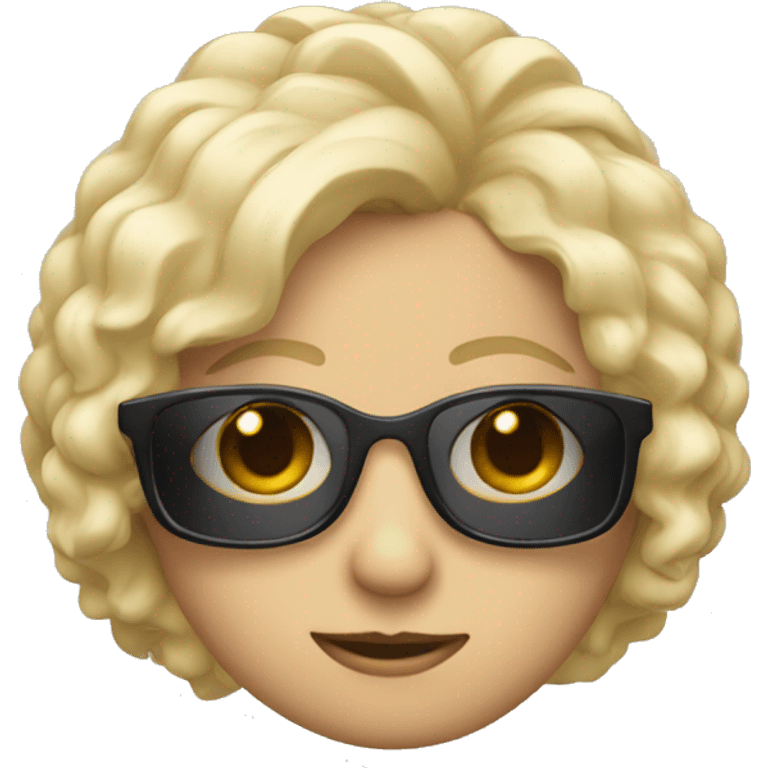 Rubia con gafas emoji