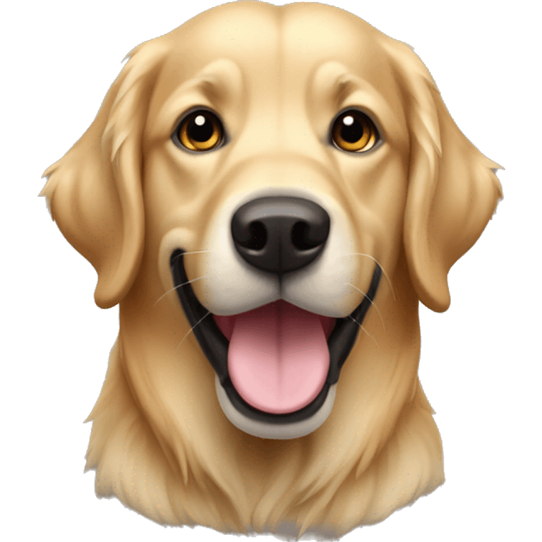 goalden retriever say hey emoji