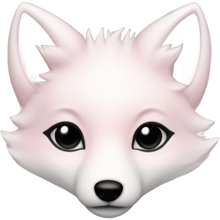 christmas arctic fox pale pink emoji