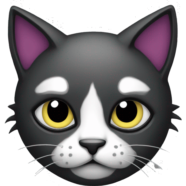 Goth cat emoji